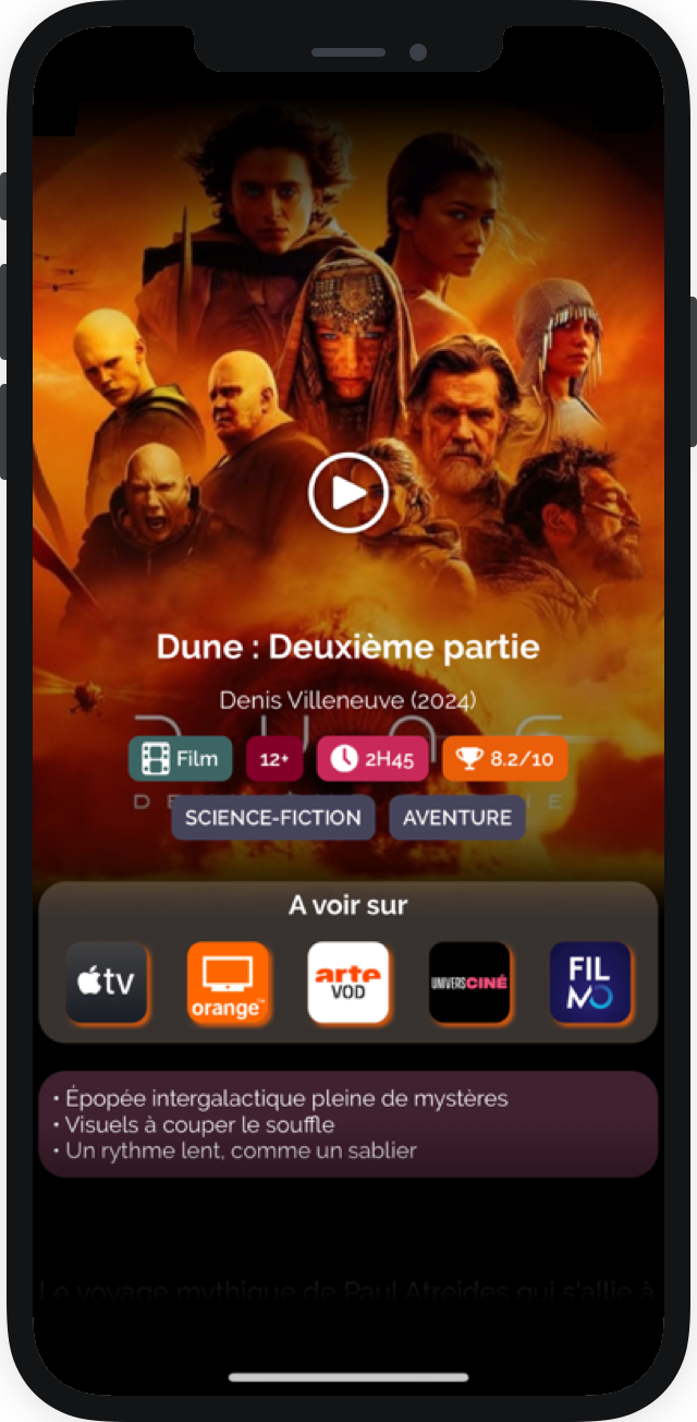 application pepitch fiche produit